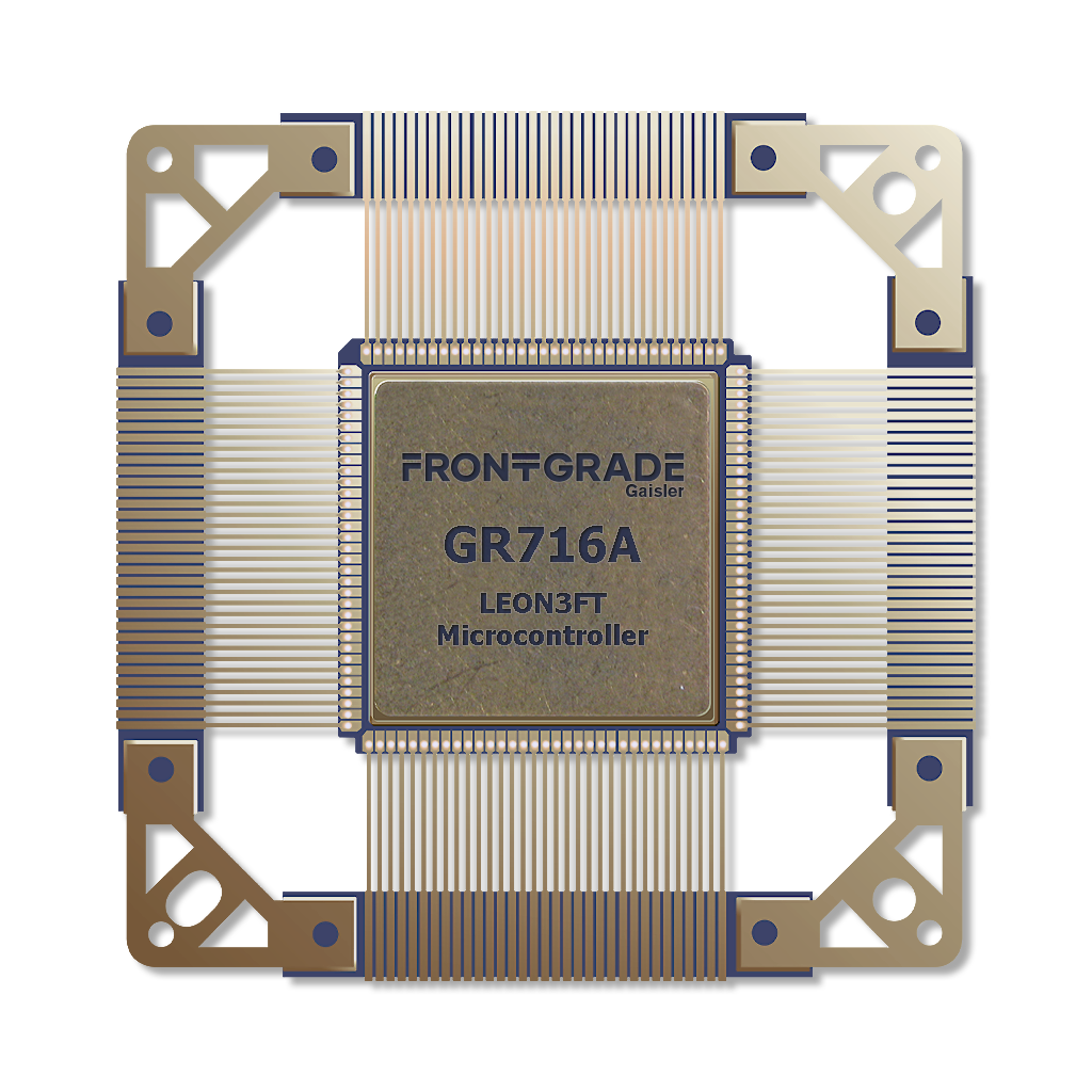 Gaisler GR716B rad-hardened CPU in specialised packaging