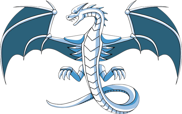 The LLVM logo, a wyvern (kind of dragon) in teal, spreading its wings.