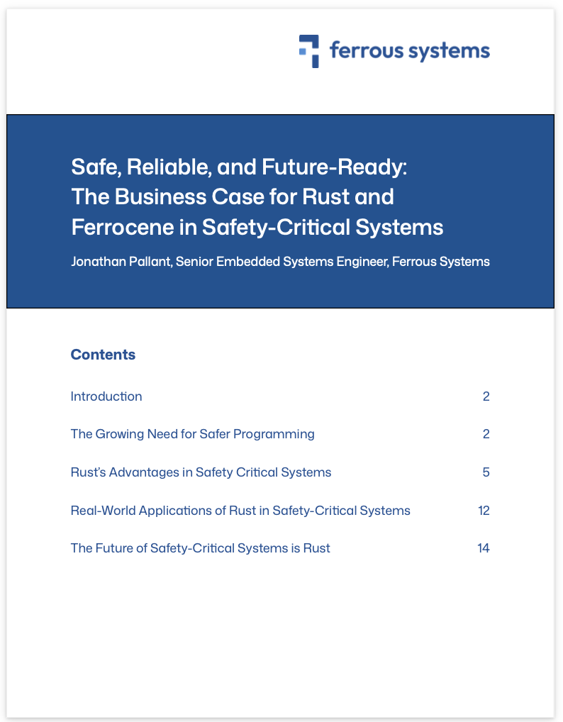 Rust Language Ferrous EW 2026 - Ferrous Systems